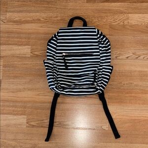 Striped Black and White Backpack